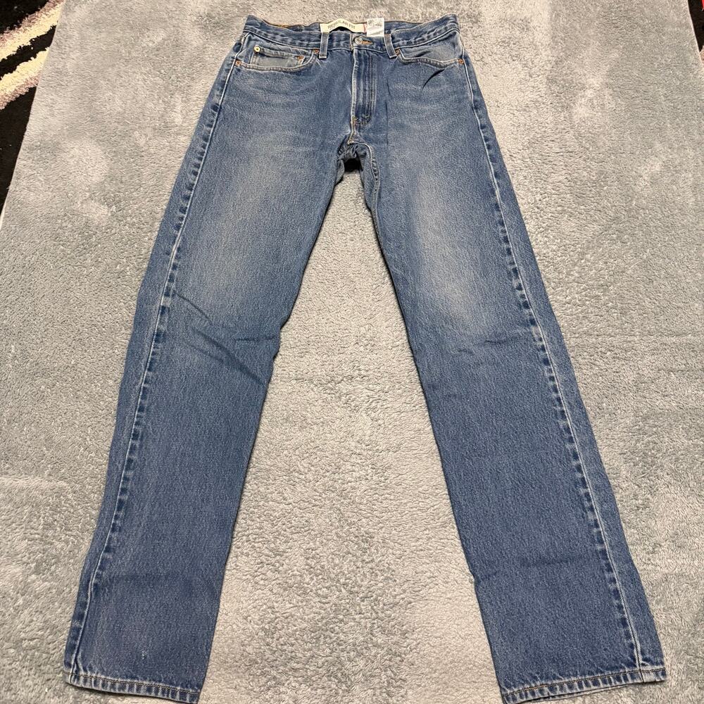 Levis 505 Straight Jeans Mens 34 x36 (33 x35.5) Blue Cotton Denim Pants Cowboy